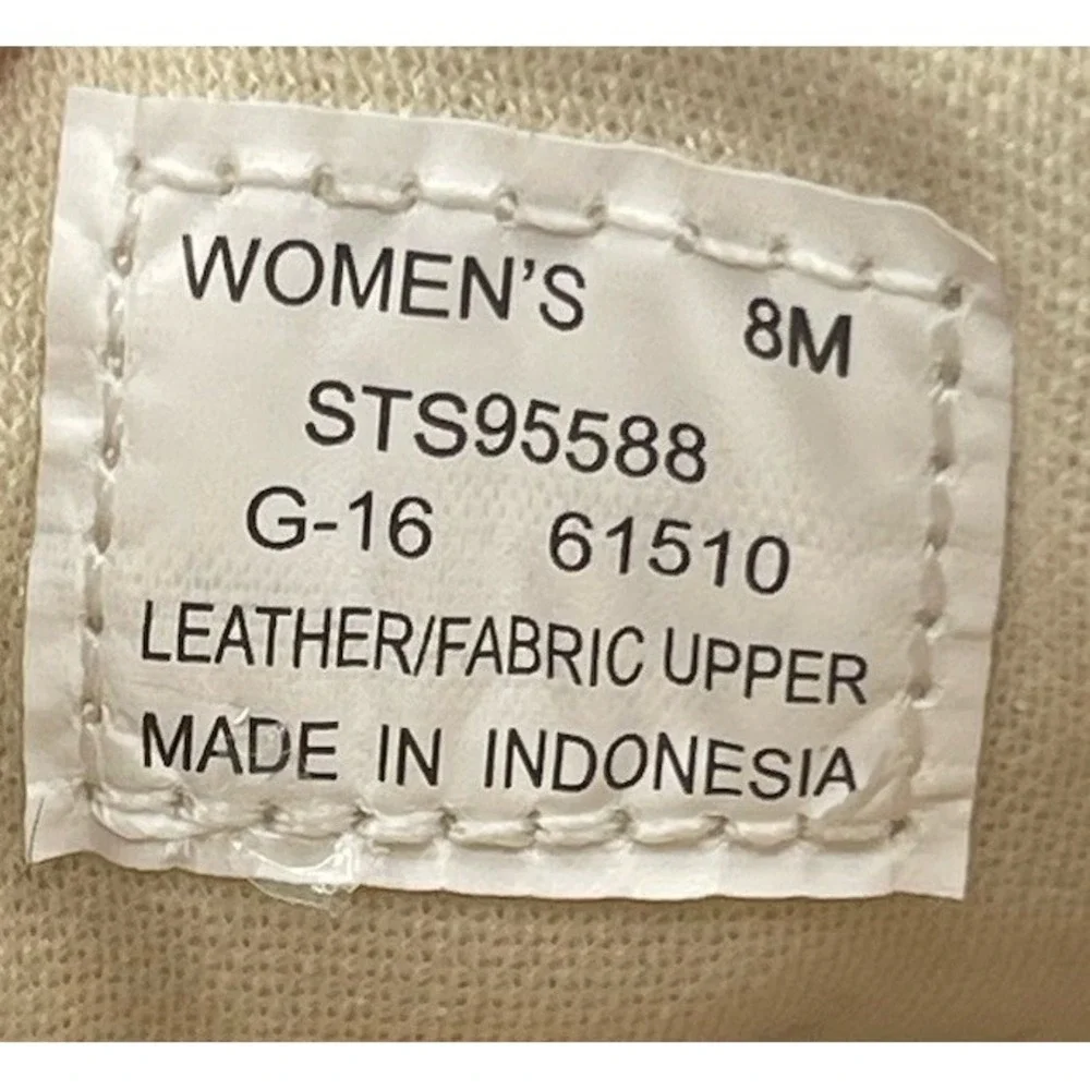 Sperry Top Sider Shoes Women's 8 Songfish Boat Deck Leather STS95588 Beige